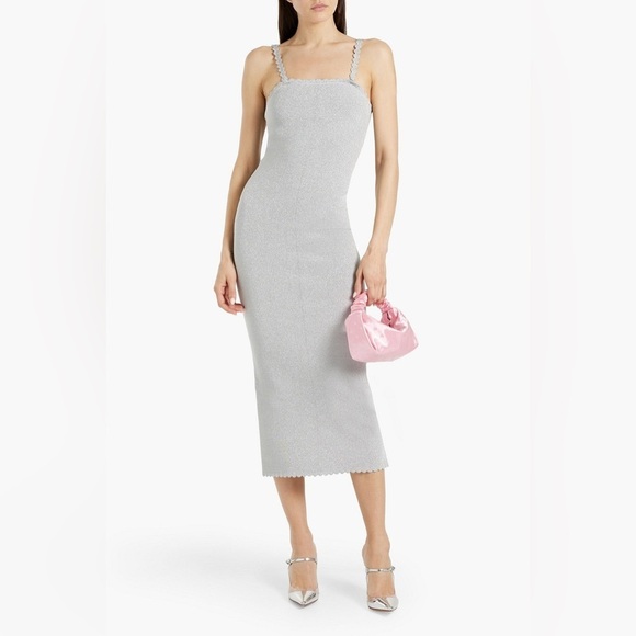Victoria Beckham Dresses & Skirts - NWT VICTORIA BECKHAM VB BODY Silver Optional Strapless Midi Dress, Size 2
